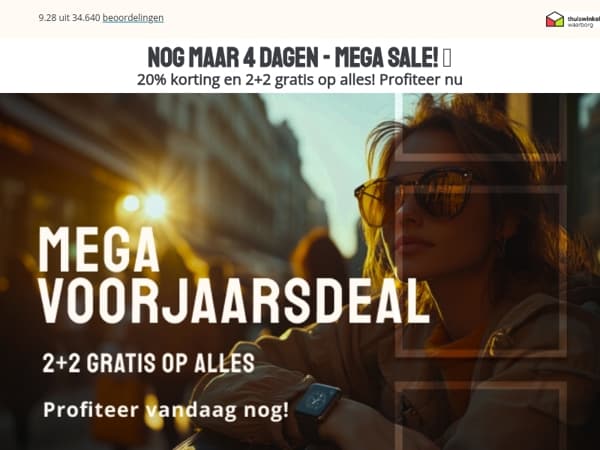 NOG MAAR 4 DAGEN - MEGA SALE! 🔥