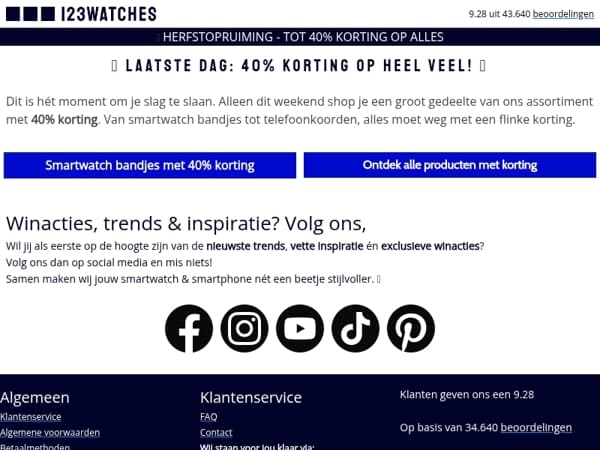 ⏰ Laatste dag: 40% korting op heel veel!