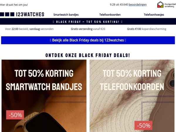 🖤 Black Friday is gestart – tot 50% korting! 🖤