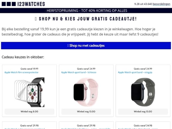 🎁 Shop nu & kies jouw gratis cadeautje!