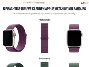 🆕 ️5 nieuwe Apple Watch nylon bandjes 