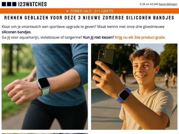 🔥 Nieuw: 3 zomer kleurige siliconen bandjes