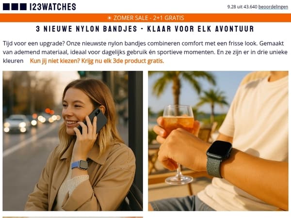 🔥 Nieuw: 3 stijlvolle nylon bandjes