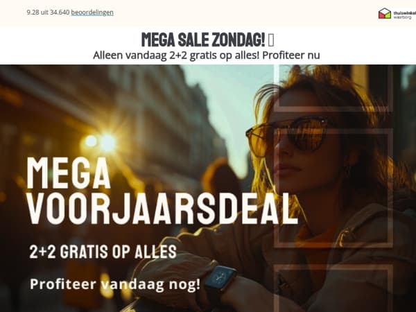 MEGA SALE ZONDAG! 🔥