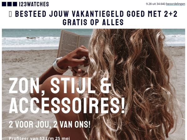 🏖️ Besteed jouw vakantiegeld goed met 2+2 GRATIS op alles