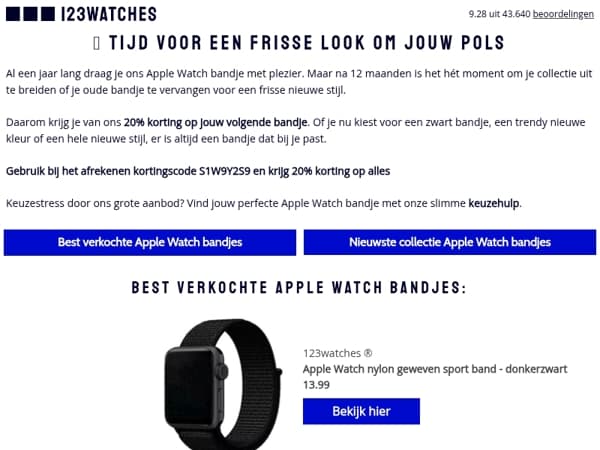 Speciaal voor jou , 20% korting op je volgende bandje ⌚