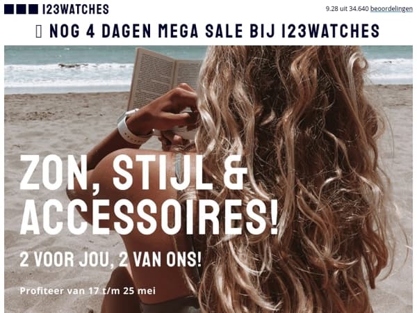 ⏰ Nog 4 dagen MEGA sale bij 123watches