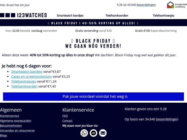 🚨 Black Friday gekte: 40–50% op ALLES - alleen deze week!