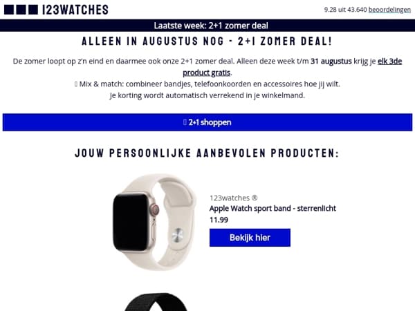 ⏰ Laatste week: 2+1 zomer deal – mis ‘m niet!