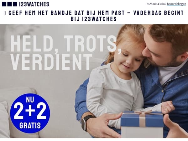 💙 Geef hem hem bandje dat bij hem past – Vaderdag begint bij 123watches