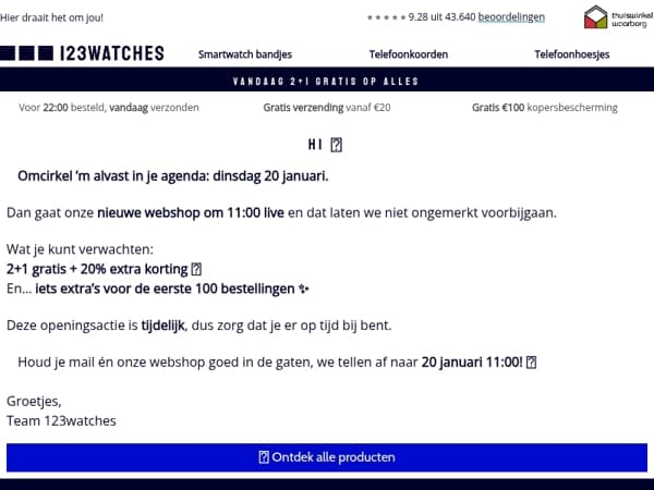 Omcirkel ‘m in je agenda: 20 januari 🎉