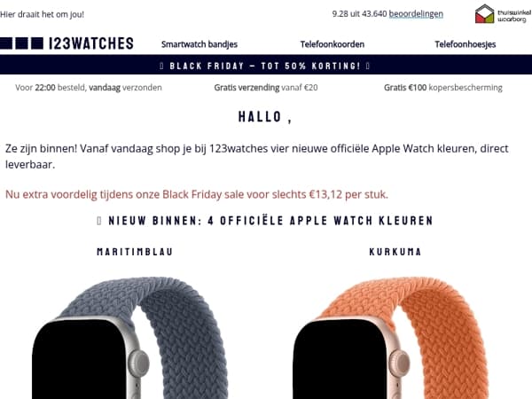 ✨ Upgrade je Apple Watch met deze 4 gloednieuwe kleuren!