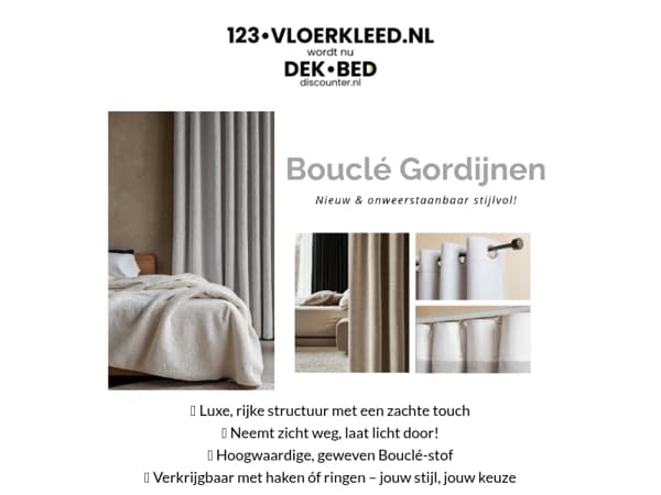 Nieuw binnen: Bouclé gordijnen!
