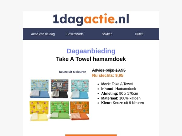 Alleen vandaag 50% korting op Hamamdoeken! 🛁