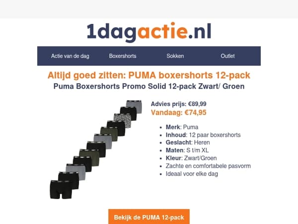 Mis dit niet: 14 PUMA boxers voor €74,95🔥