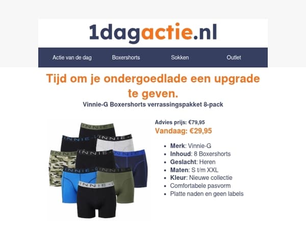 🔥 8 Vinnie-G boxershorts voor maar €29,95