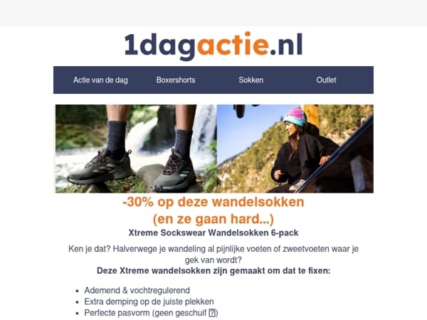 Voorkom blaren: deze sokken zijn nu €11,49 goedkoper🌳🚶‍♂️