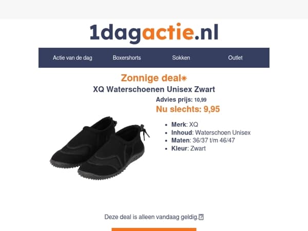 Alleen vandaag XQ Waterschoenen nu €9,95☀️