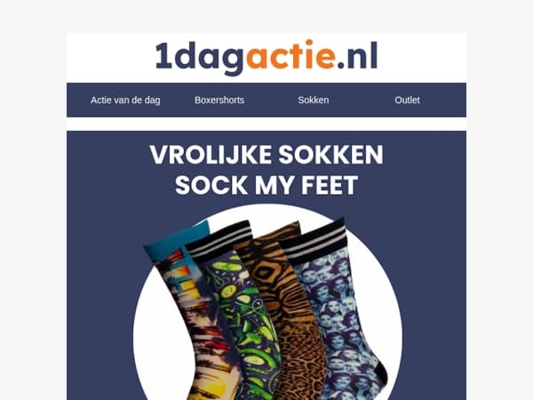 6 Paar vrolijke & grappige sokken voor maar €19,95!🧡⏰