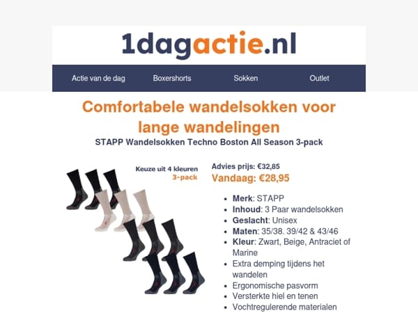 Klaar voor je volgende wandeling? STAPP wandelsokken 3-pack