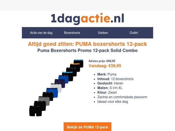 Mis dit niet: 12 PUMA boxers voor €59,95🔥