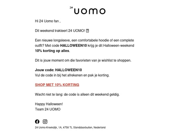 HALLOWEEN KORTING! 10% Korting op alles!