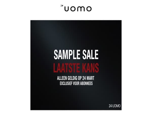 🚨SAMPLE SALE EINDIGT VANAVOND!🚨