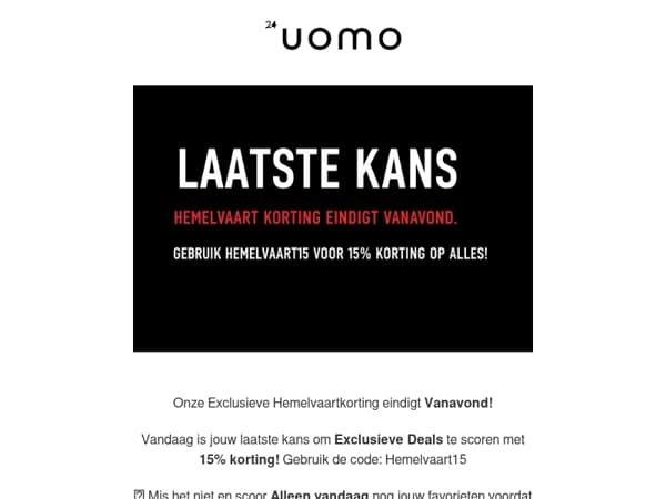 🚨HEMELVAART KORTING EINDIGT VANAVOND!🚨