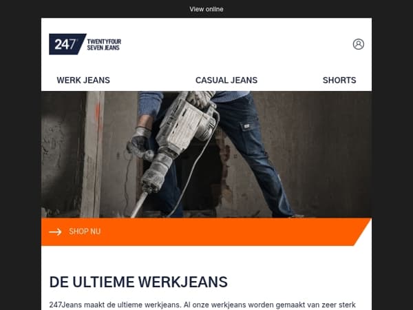 De ultieme werkjeans vind je bij 247Jeans