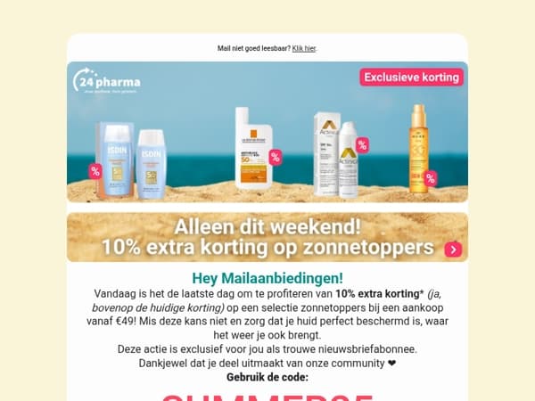Vergeet de 10% extra korting niet! 😍