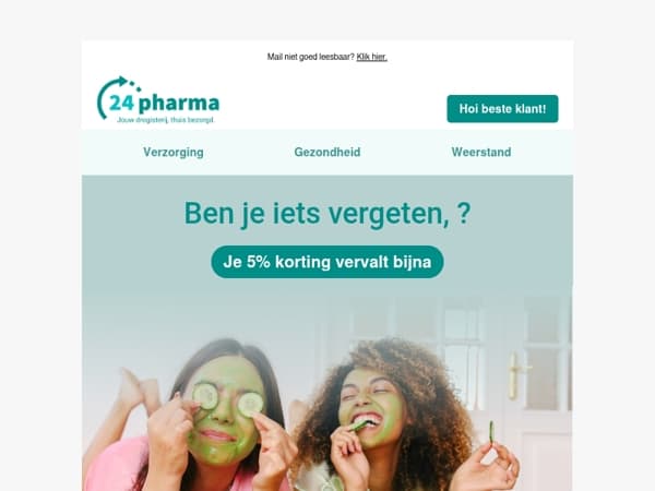 Hoi, vergeet je korting niet!