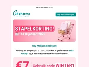 Geniet vandaag en morgen van stapelkorting!⏳