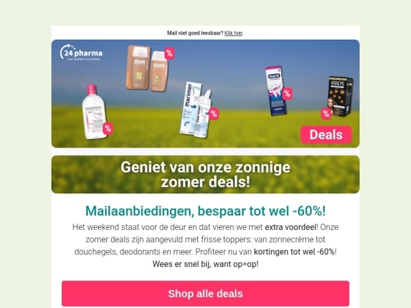 Er zijn nieuwe zomer deals, tot -60% korting!🌞