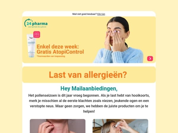 Heb jij last van allergieën, Mailaanbiedingen? 🤧