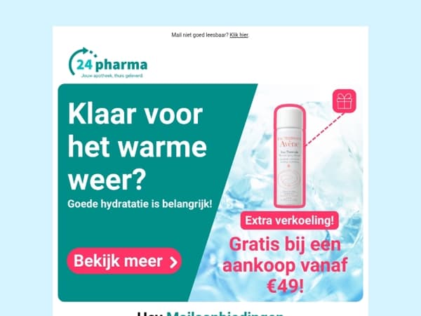 Warm weer alert! Vergeet niet te hydrateren 💧
