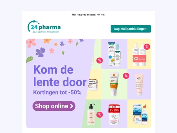 Bespaar tot 50% deze lente! 🌼