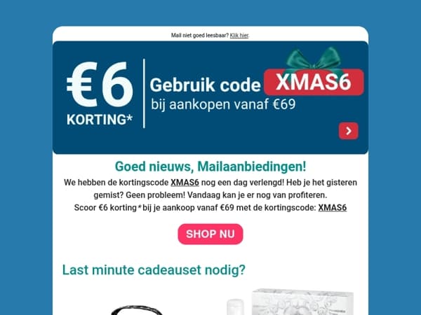 €6 korting op je volgende bestelling! 💚