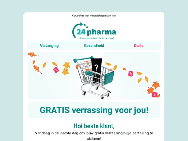 🎁 Vergeet je gratis cadeautje niet!