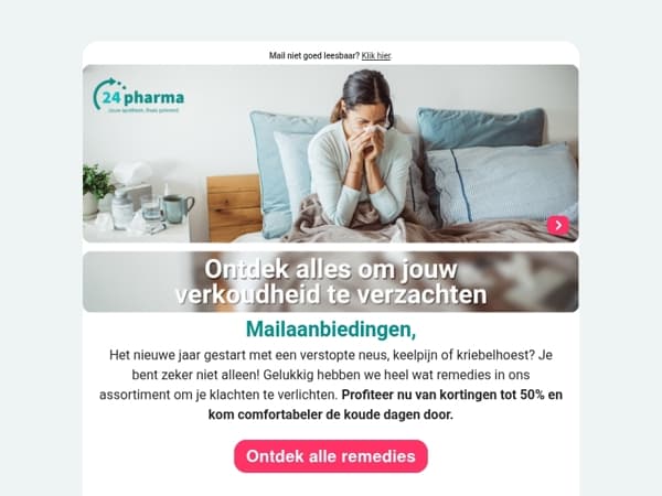 Tot 50% korting op verkoudheidsmiddelen! 🤧