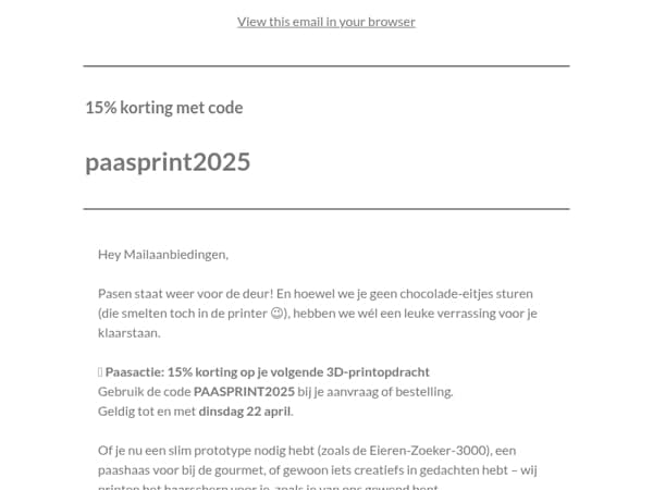 Geen chocolade, wél scherpe prints! 🖨️🥚