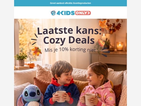 Laatste kans: 10% korting op cozy favorieten