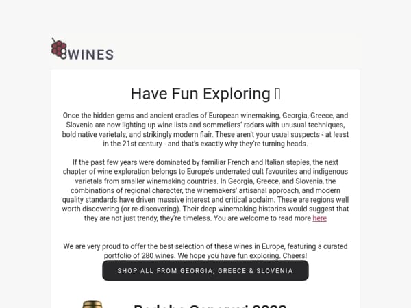 Georgia, Greece & Slovenia - Trending Wines!