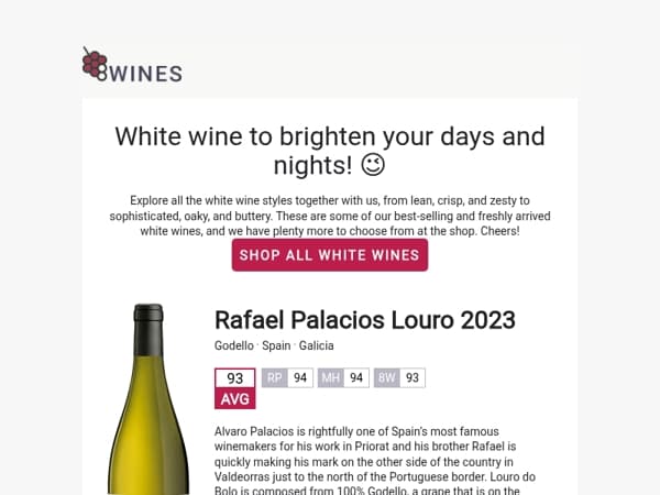 Bestselling and Top Rated White Wines 🌞