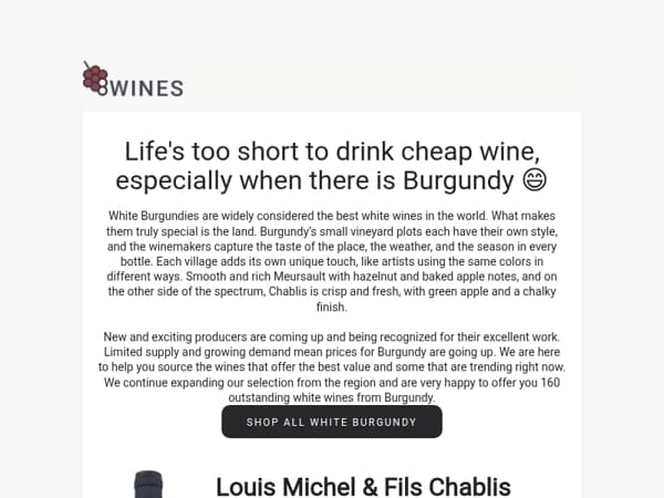 White Burgundy: Chablis, Meursault, Puligny-Montrachet, Pouilly-Fuisse, and more🥂