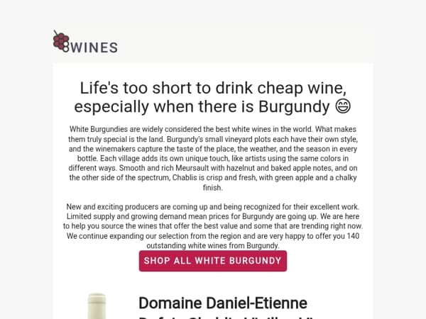 White Burgundy: Chablis, Meursault, Puligny-Montrachet, Pouilly-Fuisse, and more🥂
