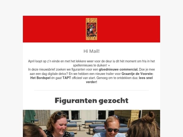 Doe mee aan de nieuwe 999-commercial en meer!