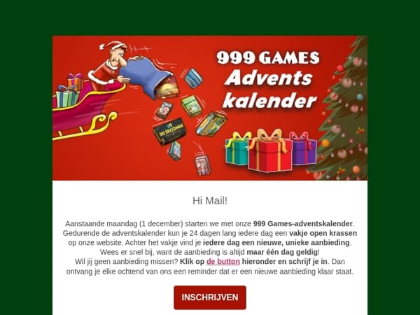 Adventskalender: Elke dag een unieke aanbieding 🎁