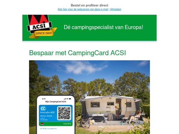 Kampeervoordeel voor 2027: nu beschikbaar