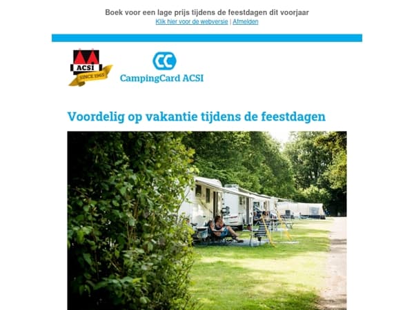 Ook met Hemelvaart en Pinksteren kampeer je voordelig