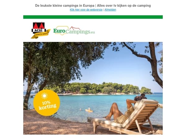 Boek nu je zomervakantie met 10% korting